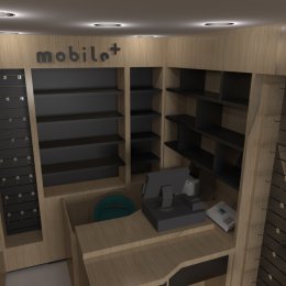 ออกแบบร้าน Mobile Plus MBK Plaza กทม.